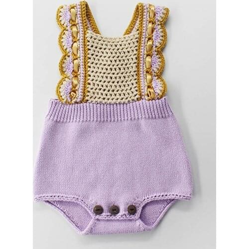 Toddler Knitted Clothes Autumn Baby Handmade Knit Rompers Baby Girl Romper Boys Jumpsuit Overall Children Clothing