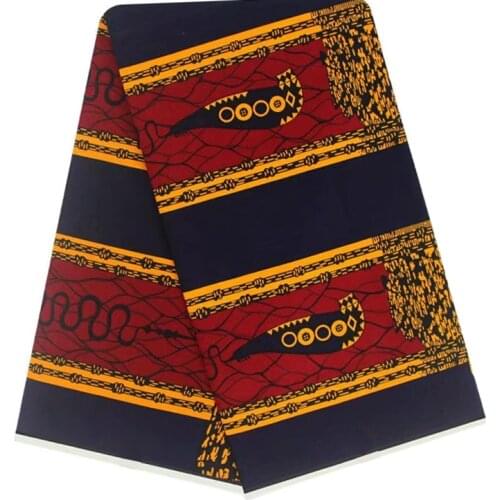 High Quality African Nigerian Wax Printed Cotton Fabric 100%Breathable Ankara Party Dress Material For Sewing 6 Yards V-L 5-15