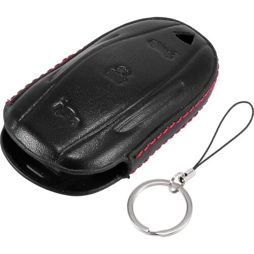 Uxcell Leather Key Cover Remote Shell For Case Keyless Protector For Tesla Model S Model X Model 3 Auto Accessories
