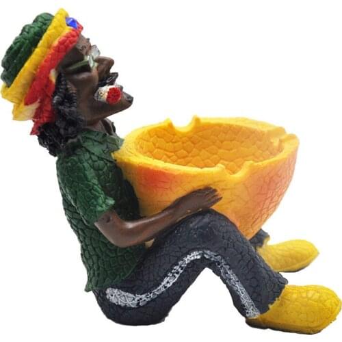 Funny Cartoon Rock hipster people mini ashtray Decorative small ornament ashtrays