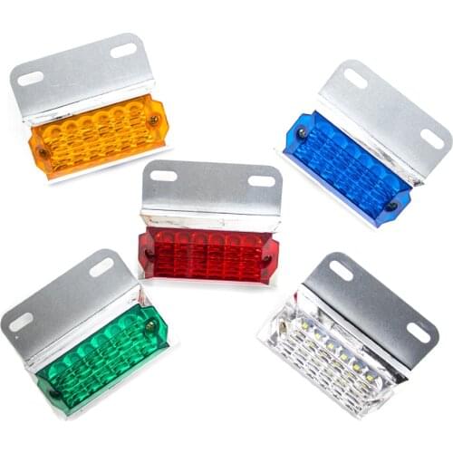 6pcs 12 LED Side Marker Lights Tail Signal Lamp Car External Light Squarde Warning Light Auto Trailer Truck Lorry Boat 12V 24V