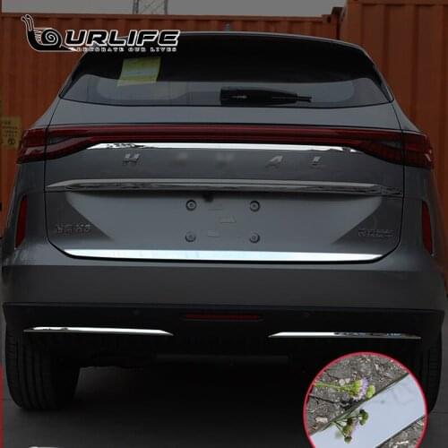 Rear Tail Trunk Door Trim Exterior Mouldings Cover Stainless Steel Auto Tailgate Protection For Haval h6 2021 Accessories