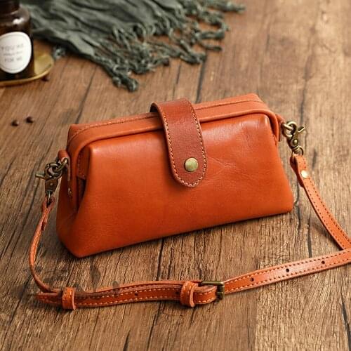 2021 Newest Designer Woman Bags Handmade Genuine Leather Ladies Shoulder Bag Crossbody Female Bags Soft Skin doctor bag