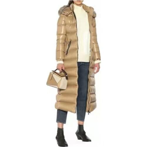 Real Fox Fur Collar Thick Down Coat 2020 Winter Women Hooded Long Duck Down Jacket Outerwear Feather Parka Brand 969