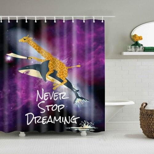 Dafield Shower Curtain Funny Bathroom 3D Fabric Waterproof Polyester With Hooks