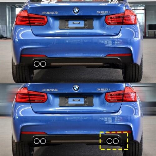 1 PCS Car Exhaust Tip For F30 320i 330i 328i B48 2017-2018 Stainless Steel Muffler Tips 70MM Outlet Tailpipe Nozzles