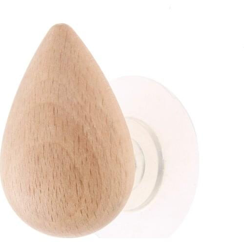 1pc Water Drop Shape Wall Hook Solid Wood Hanger Creative Art Rack Nordic Simple Style Coat/Hat/Bag/Towel Kitchen Bathroom