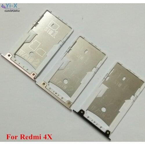 10PCS/Lot for Xiaomi Redmi 4X Redmi4X SIM Card Tray Holder Micro SD Card Holder Slot Adapter Replacement Repair Parts