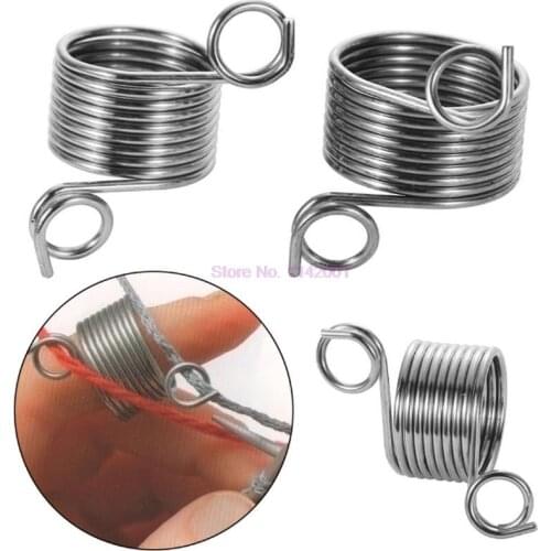 1000pcs Ring Type Knitting Tools Finger Wear Thimble Yarn Spring Guides Stainless Steel Needle Thimble Sewing Accessories