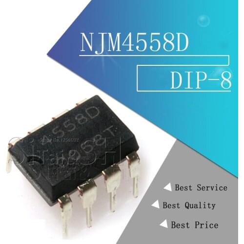 20PCS NJM4558D DIP8 NJM4558 DIP JRC4558D JRC4558 new and original IC