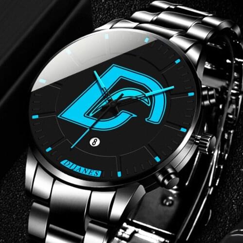 2021 minimalistischen Herren Edelstahl Uhren Luxus Mode Manner Kalender Quarzuhr Business Casual Mann Uhr Reloj Hombre