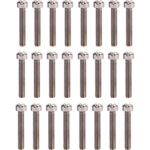 24 Pieces Iron Electric Guitar Humbucker Pickup Screws 3x20mm