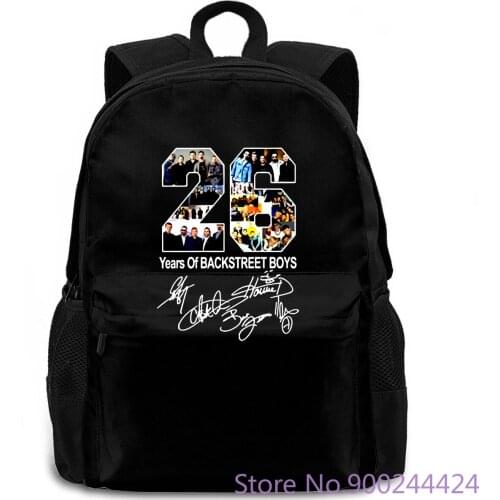 26 Years Of Backstreet Boys And Signature Black Print women men backpack laptop travel school adult student
