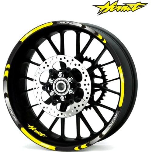 7 Style Motorcycle Wheel Tire Rim Stickers 17 inch wheel For Honda Hornet CB400 CB599 CB600 CB750 CB900 CB919 CB1000R