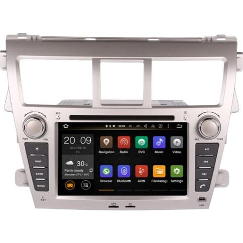 Android 9.0 Auto Radio Stereo DVD Multimedia Player Octa Core 4GB RAM Car GPS Navigation Head Unit For Toyota Vios 2007-2012