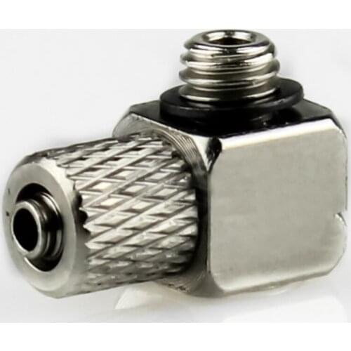 Free shipping 20 Pieces M5 - 4mm Elbow Pneumatic Pipe Air Hose Quick Fitting Mini Connector Iron