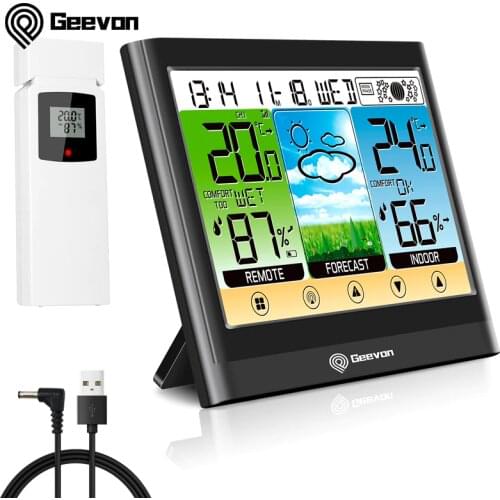 Alarm Clocks Weather Station Watch Table Digital Date Snooze Function With Temperature And Humidity Desk Clock With Time
