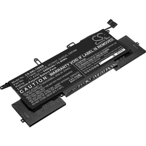 CS 6400mAh/72.96Wh battery for DELL Latitude 7400 2-in-1,Latitude 7400 2-in-1 (N020L740, 7400 2-in-1 (N032L740
