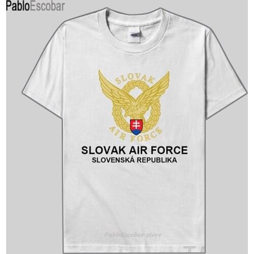 Air Force Slovak Republic Slovakia SVK Short sleeve new Tops t shirt mens fans fitness cotton sports Army Tactical Military