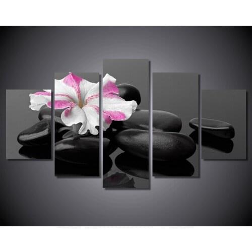 HD Printed spa kameshki cvetok primula Painting Canvas Print room decor print poster picture canvas Free shipping