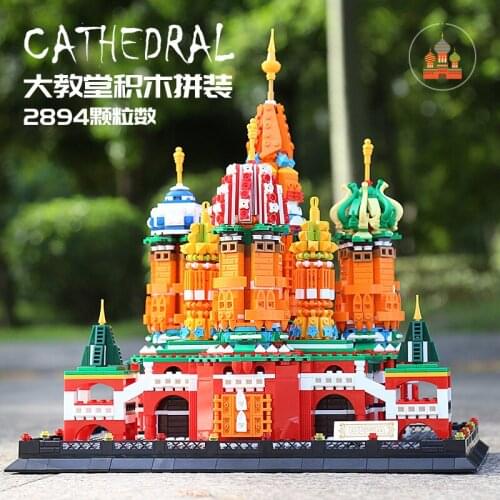 Architecture Street Building QL0961 The Saint Basils Cathedral Landmark Building Blocks Assembly Bricks Toys Kids Funny Gifts