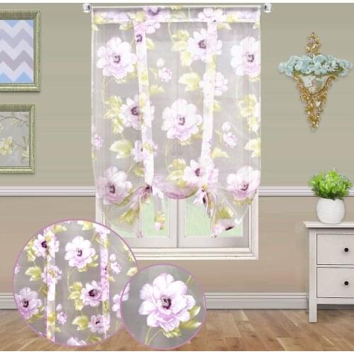Flying Europe Flower White Yarn Curtain Window Tulle Curtains For Living Room Kitchen Modern Window Treatments Voile Curtain