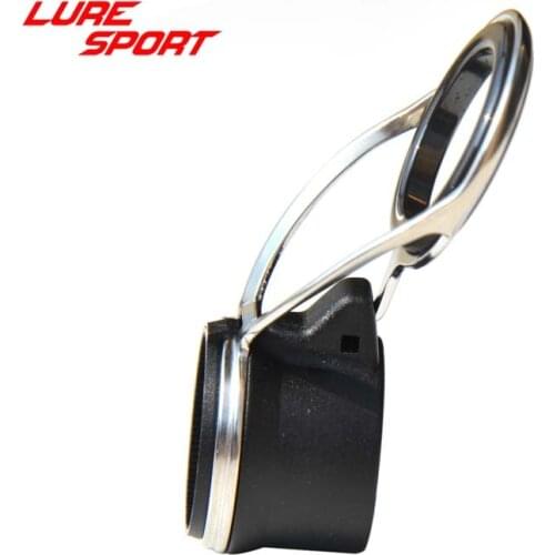 LureSport 4pc KWM guide of Telescopic Rod with Steel frame plastic Tube black ring Rod Building component Repair DIY