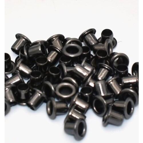 Eyelet Grommets 2mm Gunmetal Grommets Metal Eyelet with Washers for Leather Craft Shoes Bag Making Hardware DIY Accessories