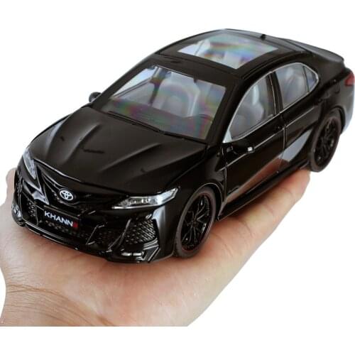 High simulation 1:24 alloy pull back Camry car model,6-door toy car,simulation sound and light music,free shipping