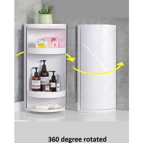 Floor-standing bathroom storage shelf bathroom vanity storage rack corner wall suction cabinets