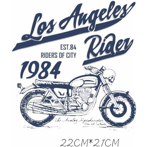 Los Angeles Patch Motorcycle Heat Transfers For Clothes Cheap Custom Grim Reaper Skull For Jacket Vest DIY Decoration A-level D