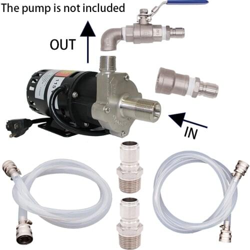 Transfer Pump Quick Connect Kit March 809 Pump Homebrew Pump Accessories Food Grade Silicone and Stainless Steel 304