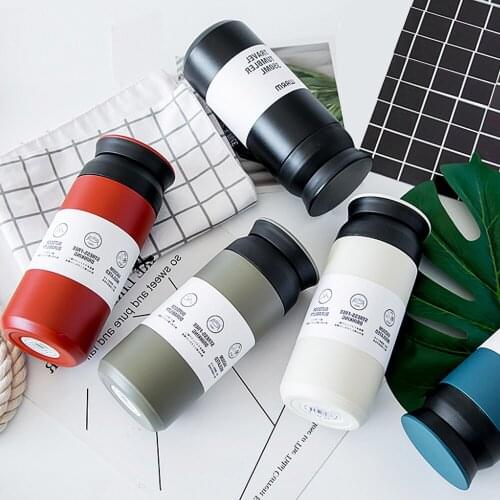 New Coffee cup, thermos, double vacuum insulation travel car cup stainless steel vacuum cup two functions Keep warm and cold