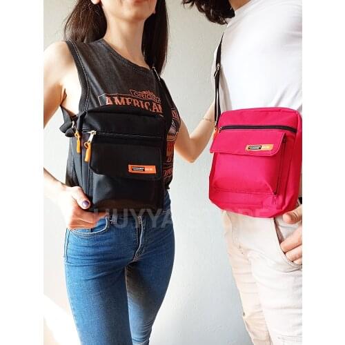 Postman Unisex Men Women Shoulder Cross Chest Hand Backpack Arm Bag Package High Quality Comfortable Three Section Luxury Designer Model Canvas Fabric Zippered Outdoor Sports Hiking Jogging Travel Full Body Use Trend