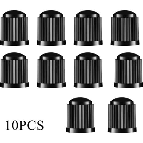 MTB Road Bike Tyre Valve Caps Black Plastic Car Bike Tire Stem Dust Covers With Red Seal O-Ring For SUV Bicycle Motorbike Trucks