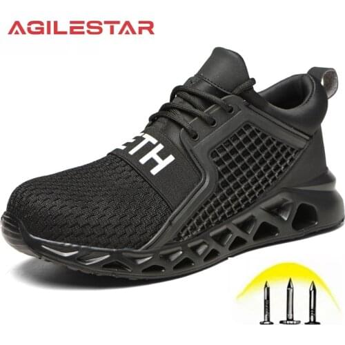 Work Safety Shoes Anti-Smashing Steel Toe Puncture Proof Construction Lightweight Breathable Sneakers Boots Men Women Air Ligh