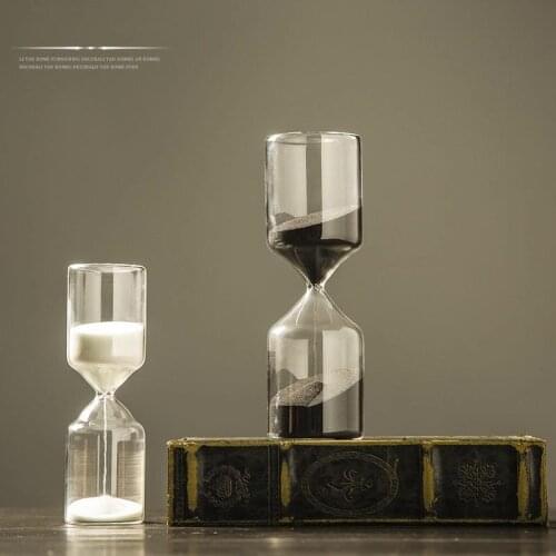 Nordic modern minimalist creative glass hourglass timer home study decoration ornaments handicraft gifts