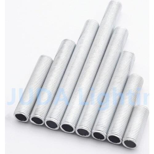 Lamp base connection tube 100mm Metric M10 tooth hollow screw tube Galvanized flat Pipe lamp holder adapter Lighting accessories