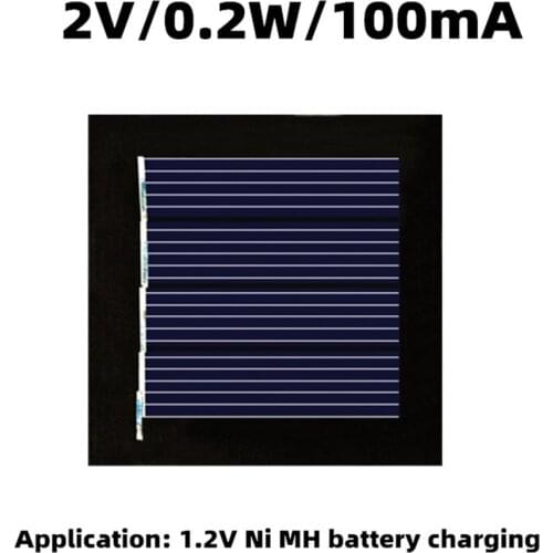 2V 0.2W 100mA 54x54mm Solar Panels Polycrystalline Silicon Solar Panel DIY Battery Power Charge Module Battery Charge