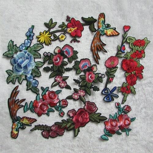 High quality fashion hot melt adhesive flower patches Iron on Patches applique clothing accessories Sew On patches