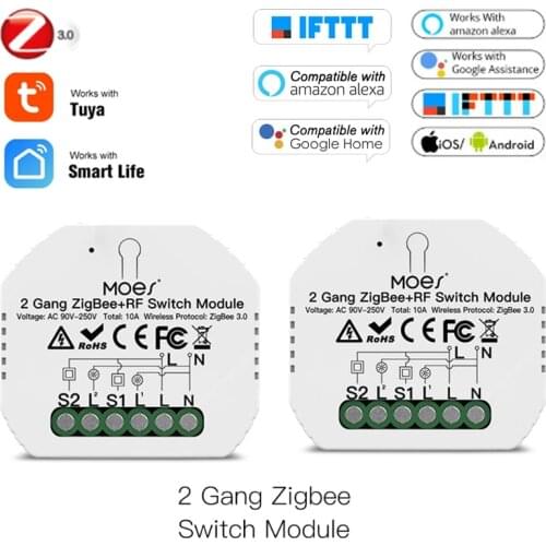 Mini Smart Switch 10A 2-way Control Timer Wireless Switches Smart Home Automation Compatible With Tuya Alexa Google Home ZigBee