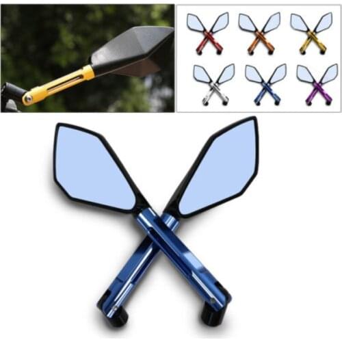 1 Pair Universal Fit 7/8" CNC multicolorful Motorcycle Mirror Rearview Side Mirror For Cafe racer 8mm/10mm Nice Handlebar Bar