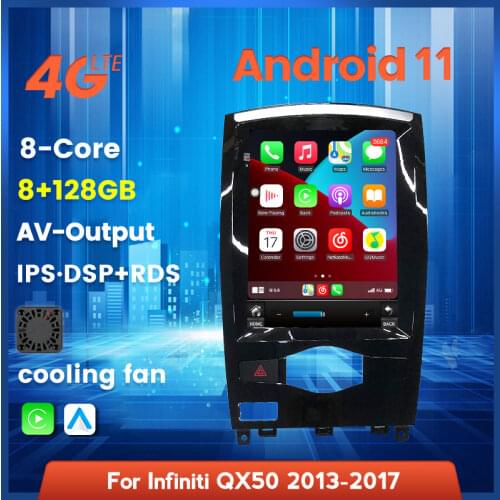 Tesla Style Vertical Screen Andriod 11 GPS Navigation For Infiniti QX50 2013-2017 Car Radio Head Unit Multimedia Player Carplay