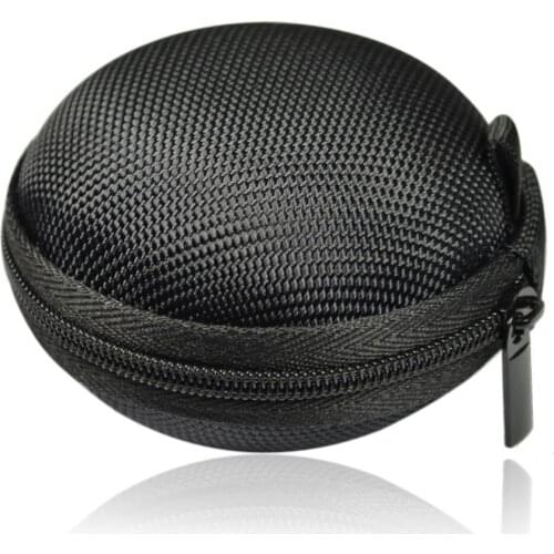 Earphone Headset Earbuds Hard Hold Case Bag (Black)