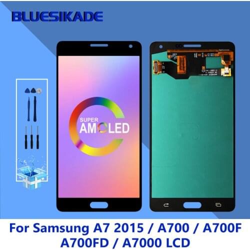A700F LCD Super AMOLED For Samsung Galaxy A7 2015 A700 A700F A700FD A7000 LCD Display Touch Screen Replacement Parts A700H A700S