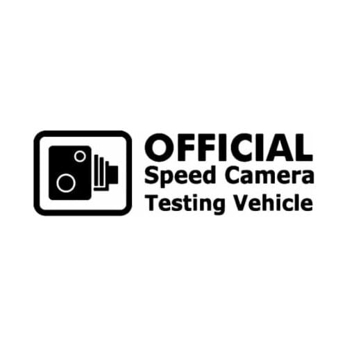 20X7CMOFFICIAL Speed Camera Testing Vehicle JDM Vinyl Car Sticker Decal Black/Silver N772