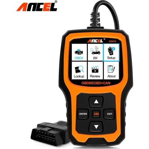ANCEL AD410 OBD2 Scanner Car Read/Clear Code Engine Diagnostic Tool Profession EOBD OBD 2 Automotive Scanner Free Update Online