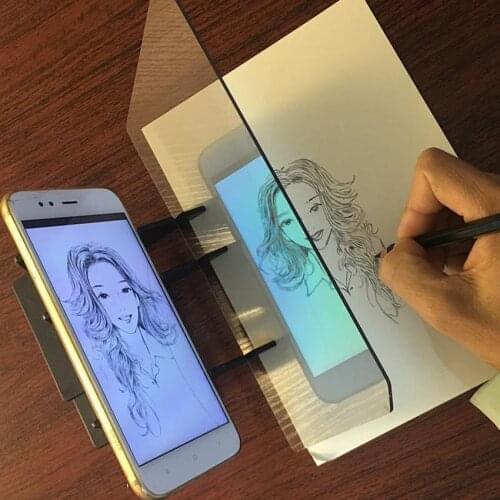 Kid LED Projection Drawing Copy Board Projector Painting Tracing Sketch Specular Reflection Dimming Bracket Holder Sketching Kit