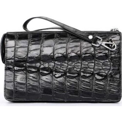 Dongou crocodile handbags male long wallet business zipper Hand bag men Hand caught crocodile leather men clutch bag