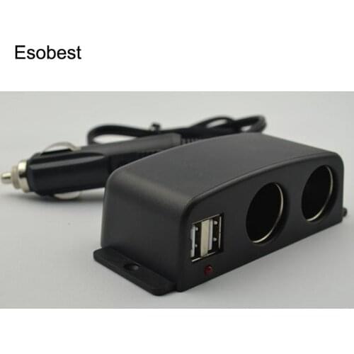 Esobest Dual USB 2.1A output phone charger Cigarette Lighter 2 way Spliter 2 USB Ports car charger for tablets